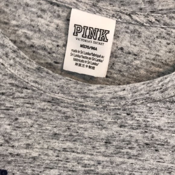 VS PINK LONG SLEEVE SEQUIN LOGO T SHIRT - Picture 3 of 6